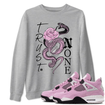 4s Retro Orchid shirts to match jordans Trust None sneaker match tees Air Jordan 4 WMNS Orchid match shoes to clothes SNRT Sneaker Tees unisex cotton Heather Grey 1 shirts