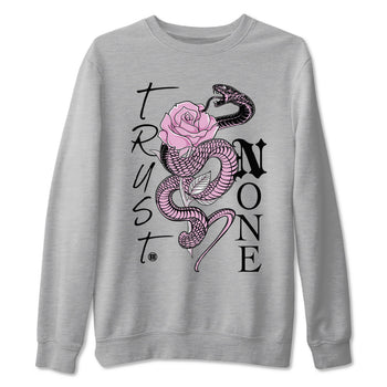 4s Retro Orchid shirts to match jordans Trust None sneaker match tees Air Jordan 4 WMNS Orchid match shoes to clothes SNRT Sneaker Tees unisex cotton Heather Grey 2 shirts