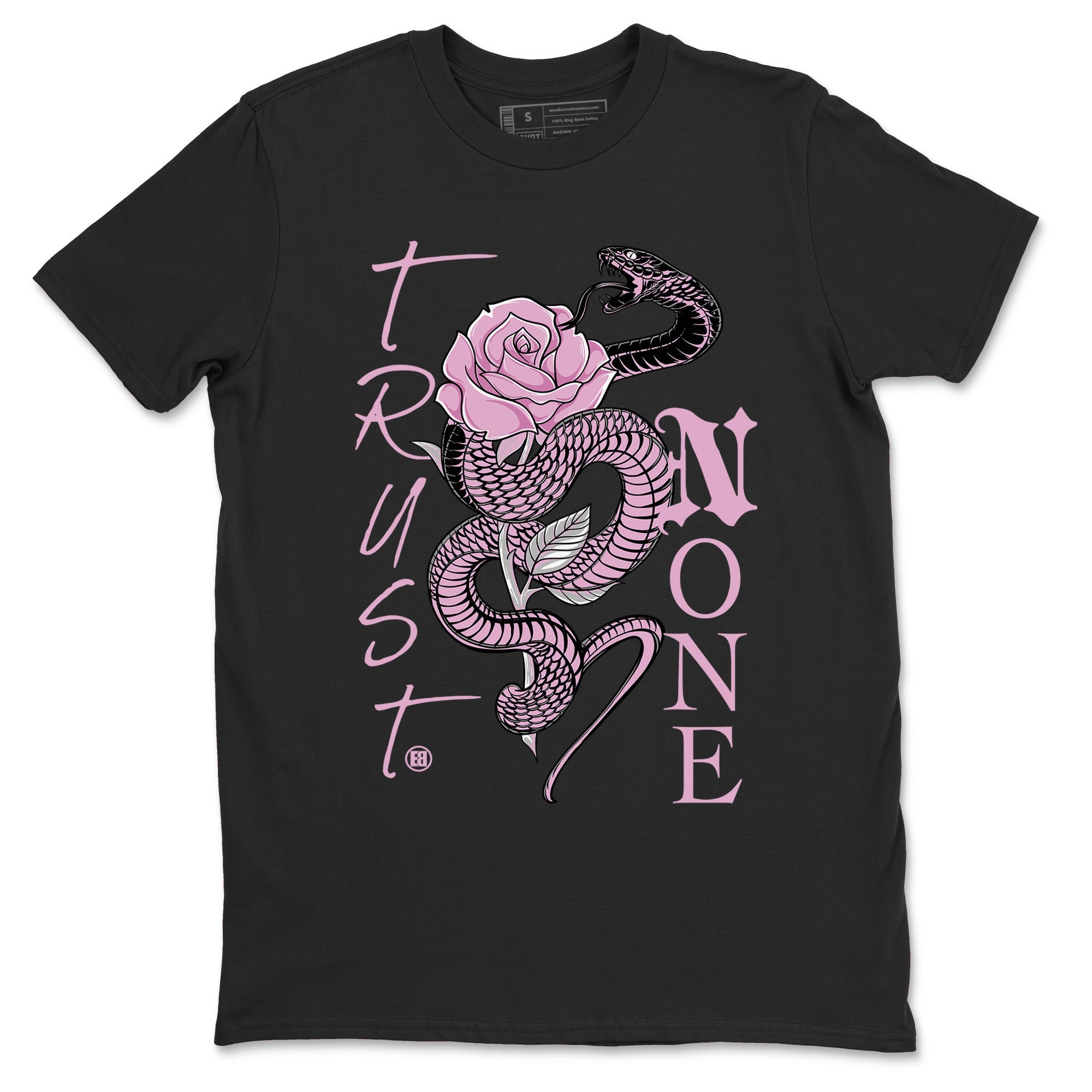 4s Retro Orchid shirts to match jordans Trust None sneaker match tees Air Jordan 4 WMNS Orchid match shoes to clothes SNRT Sneaker Tees unisex cotton Black 2 shirts