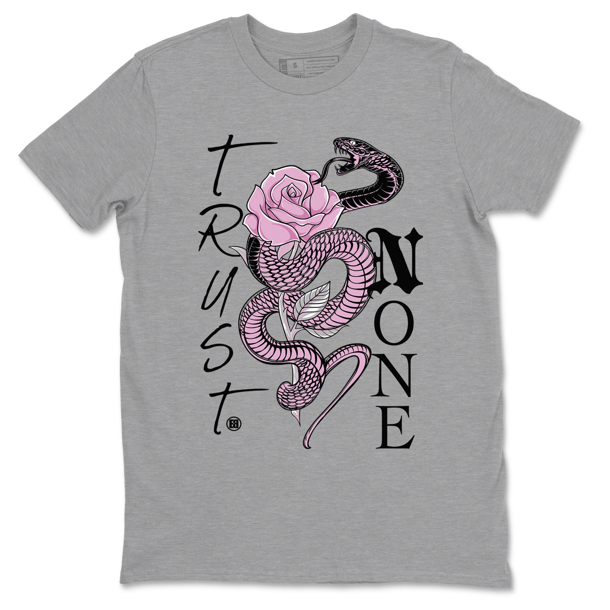 4s Retro Orchid shirts to match jordans Trust None sneaker match tees Air Jordan 4 WMNS Orchid match shoes to clothes SNRT Sneaker Tees unisex cotton Heather Grey 2 shirts