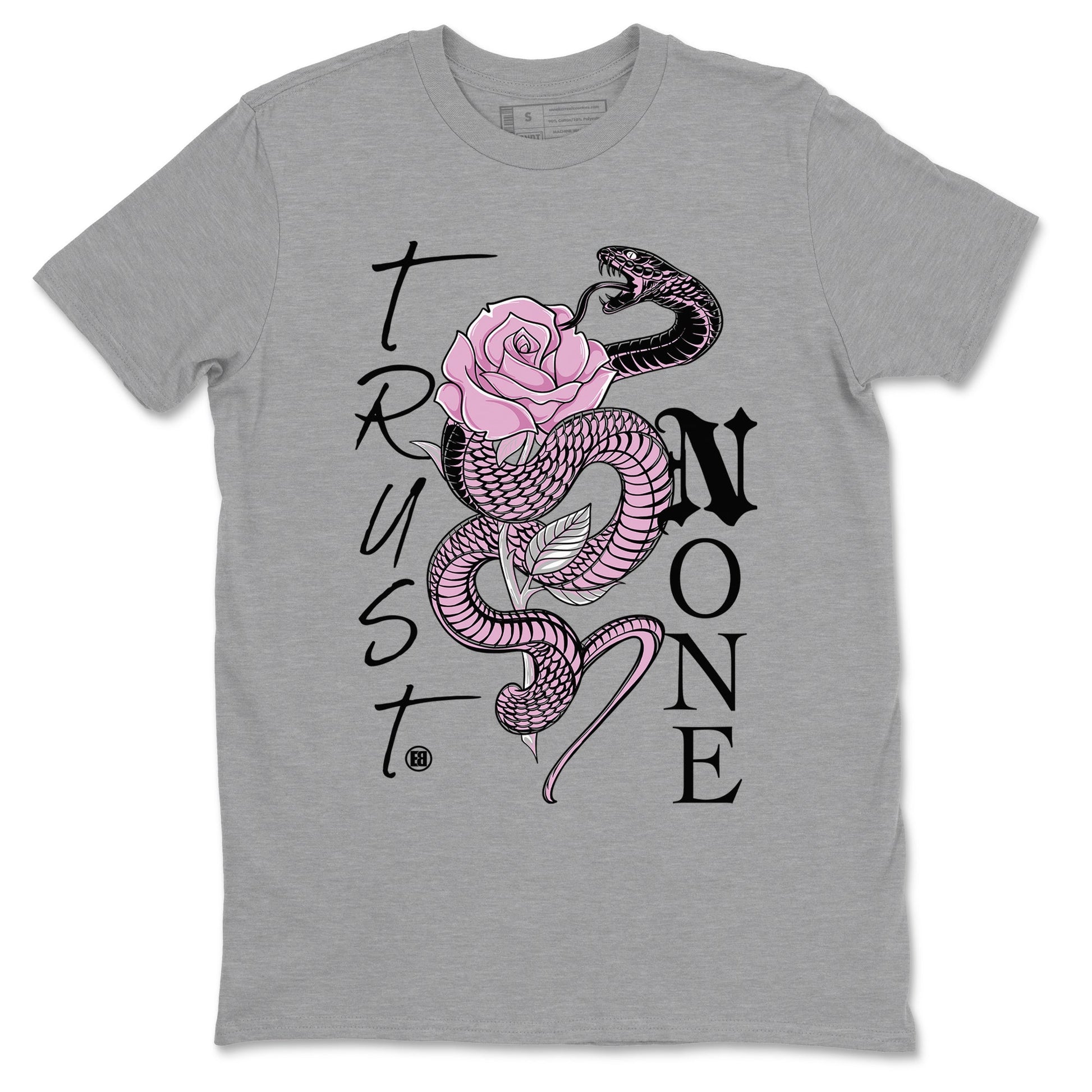 4s Retro Orchid shirts to match jordans Trust None sneaker match tees Air Jordan 4 WMNS Orchid match shoes to clothes SNRT Sneaker Tees unisex cotton Heather Grey 2 shirts