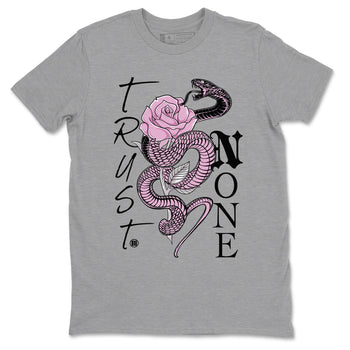 4s Retro Orchid shirts to match jordans Trust None sneaker match tees Air Jordan 4 WMNS Orchid match shoes to clothes SNRT Sneaker Tees unisex cotton Heather Grey 2 shirts