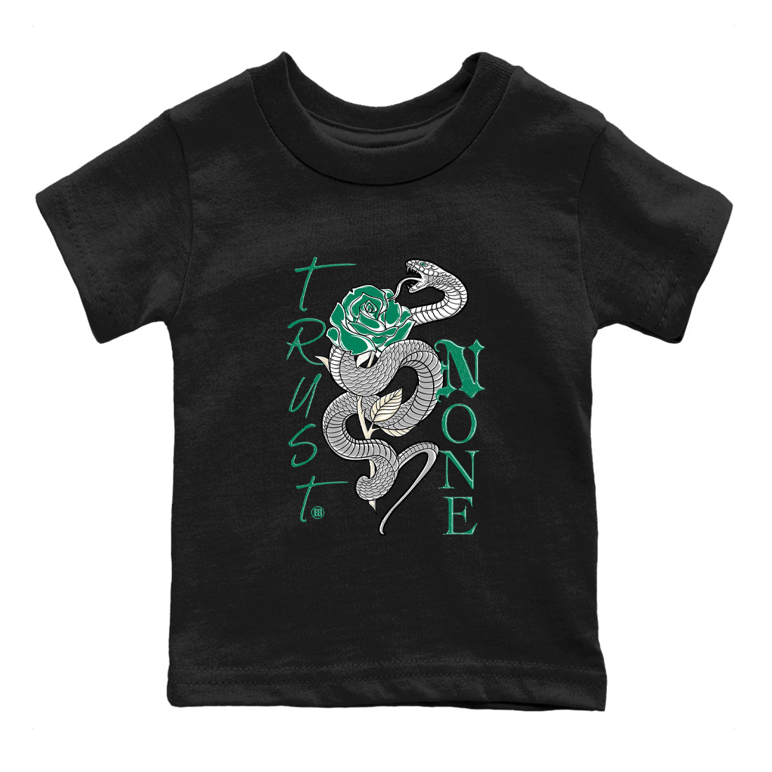 4s Oxidized Green shirts to match jordans Trust None sneaker match tees Air Jordan 4 Oxidized Green SNRT Sneaker Tees streetwear brand Baby and Youth Black 2 cotton tee