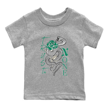 4s Oxidized Green shirts to match jordans Trust None sneaker match tees Air Jordan 4 Oxidized Green SNRT Sneaker Tees streetwear brand Baby and Youth Heather Grey 2 cotton tee