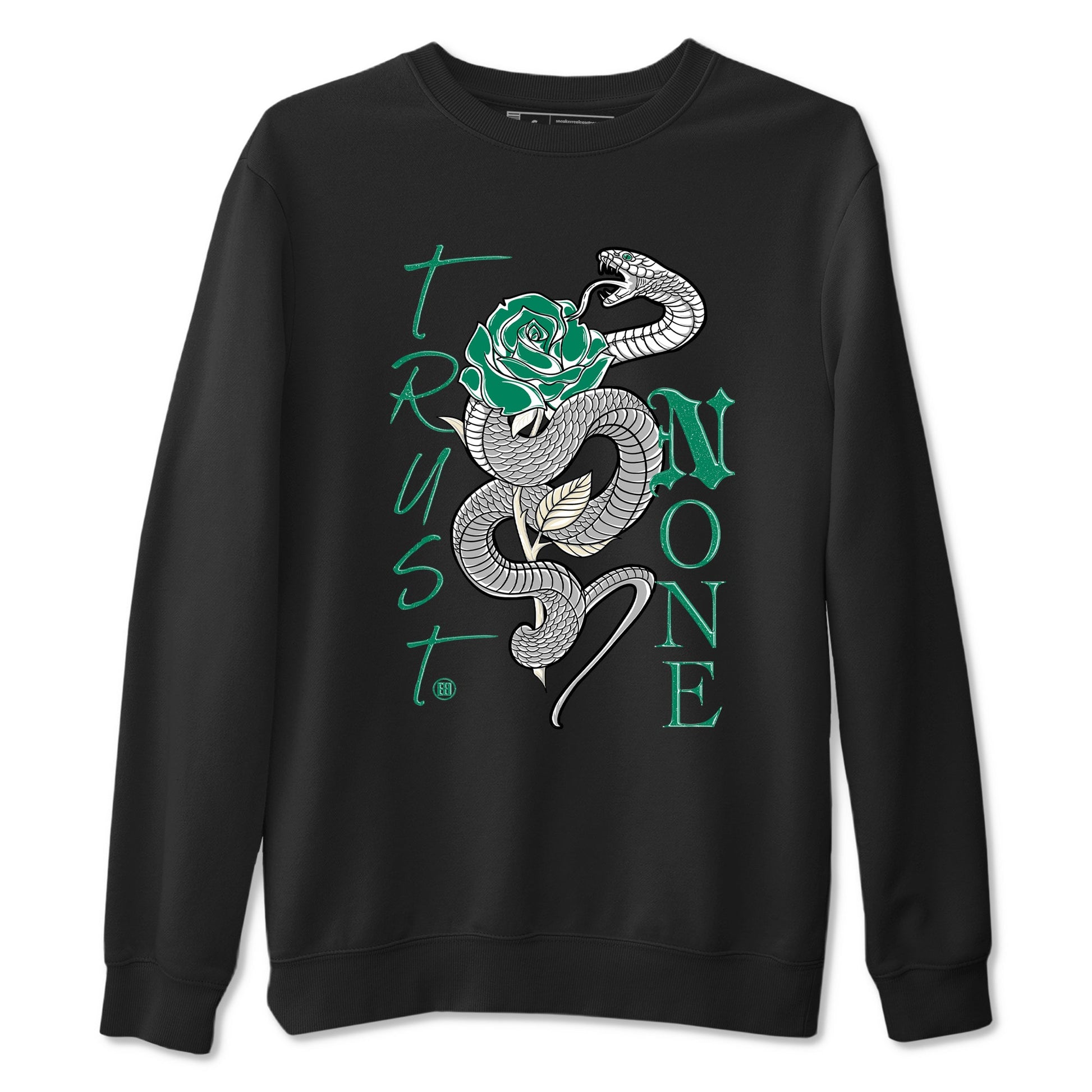 4s Oxidized Green shirts to match jordans Trust None sneaker match tees Air Jordan 4 Oxidized Green SNRT Sneaker Tees streetwear brand Black 2 unisex cotton tee