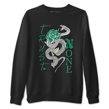 4s Oxidized Green shirts to match jordans Trust None sneaker match tees Air Jordan 4 Oxidized Green SNRT Sneaker Tees streetwear brand Black 2 unisex cotton tee