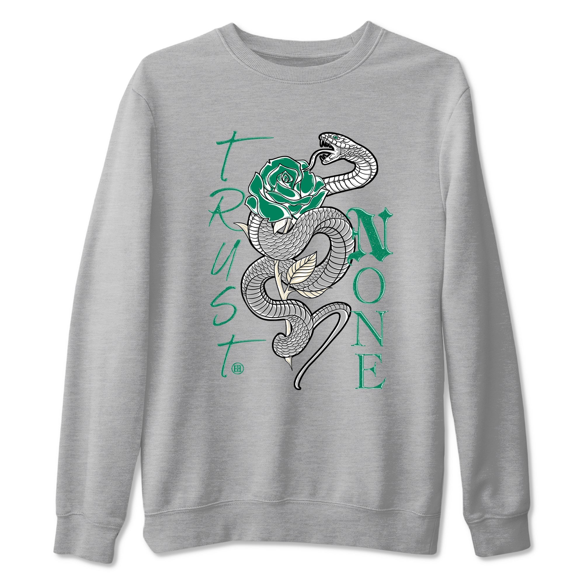 4s Oxidized Green shirts to match jordans Trust None sneaker match tees Air Jordan 4 Oxidized Green SNRT Sneaker Tees streetwear brand Heather Grey 2 unisex cotton tee