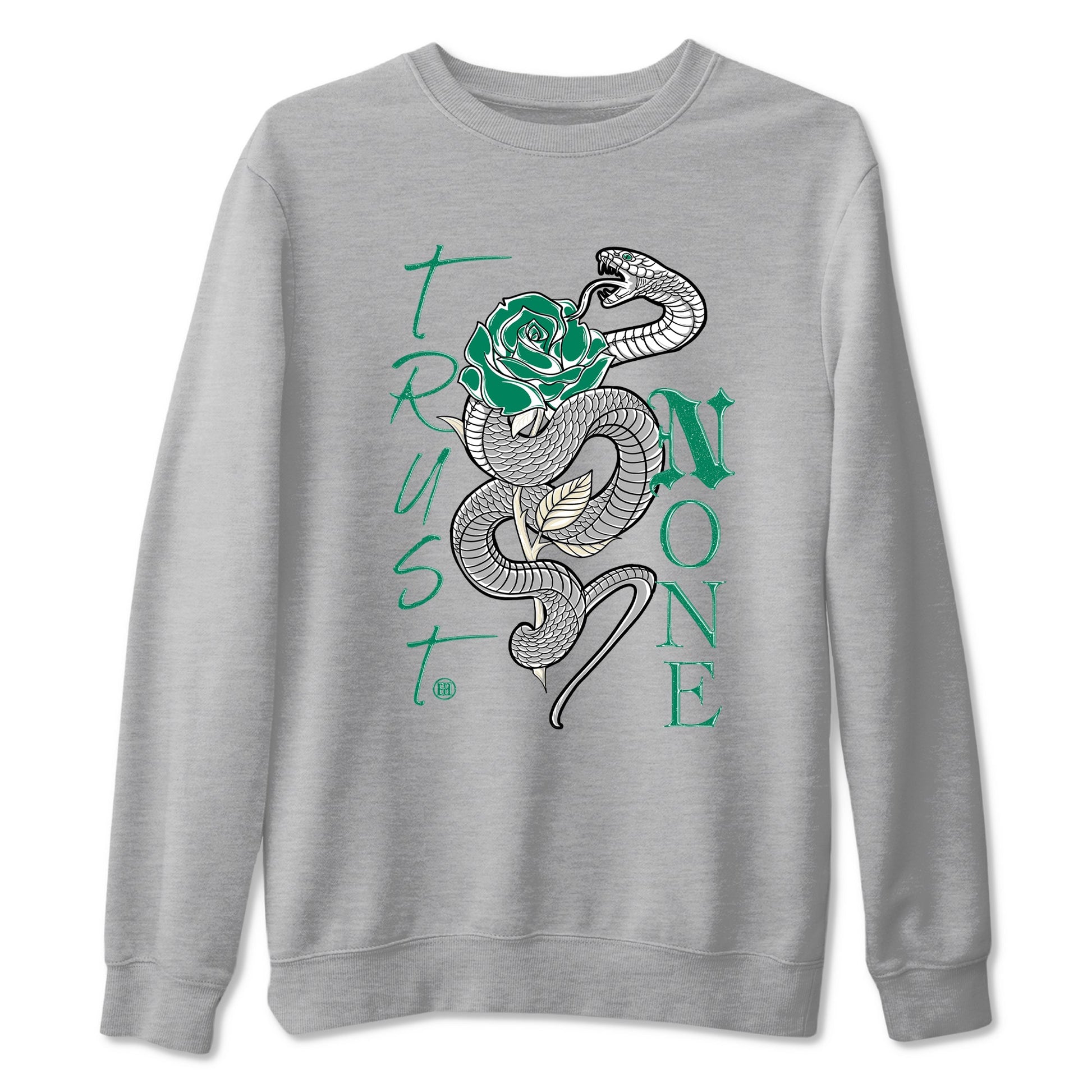 4s Oxidized Green shirts to match jordans Trust None sneaker match tees Air Jordan 4 Oxidized Green SNRT Sneaker Tees streetwear brand Heather Grey 2 unisex cotton tee