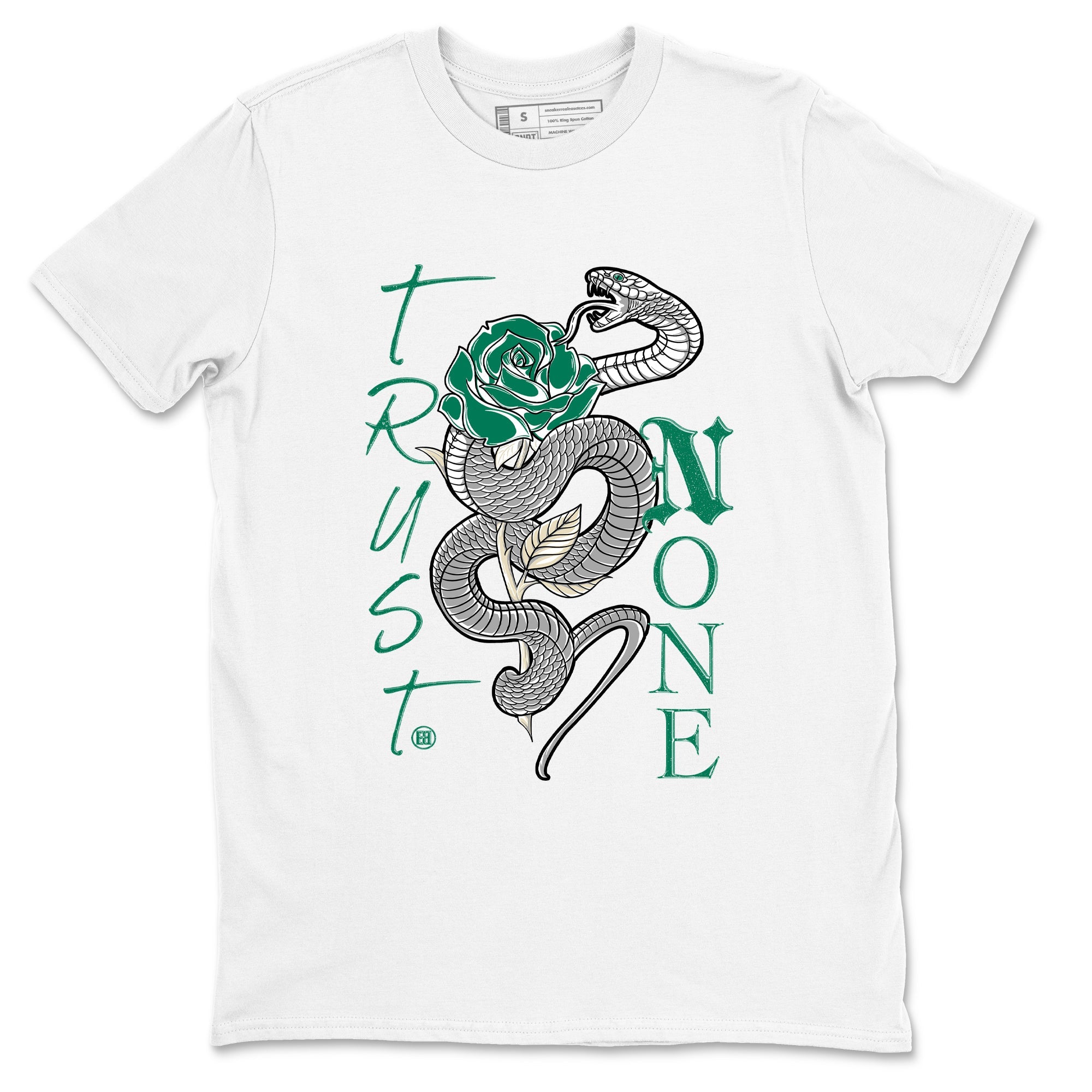4s Oxidized Green shirts to match jordans Trust None sneaker match tees Air Jordan 4 Oxidized Green SNRT Sneaker Tees streetwear brand White 2 unisex cotton tee