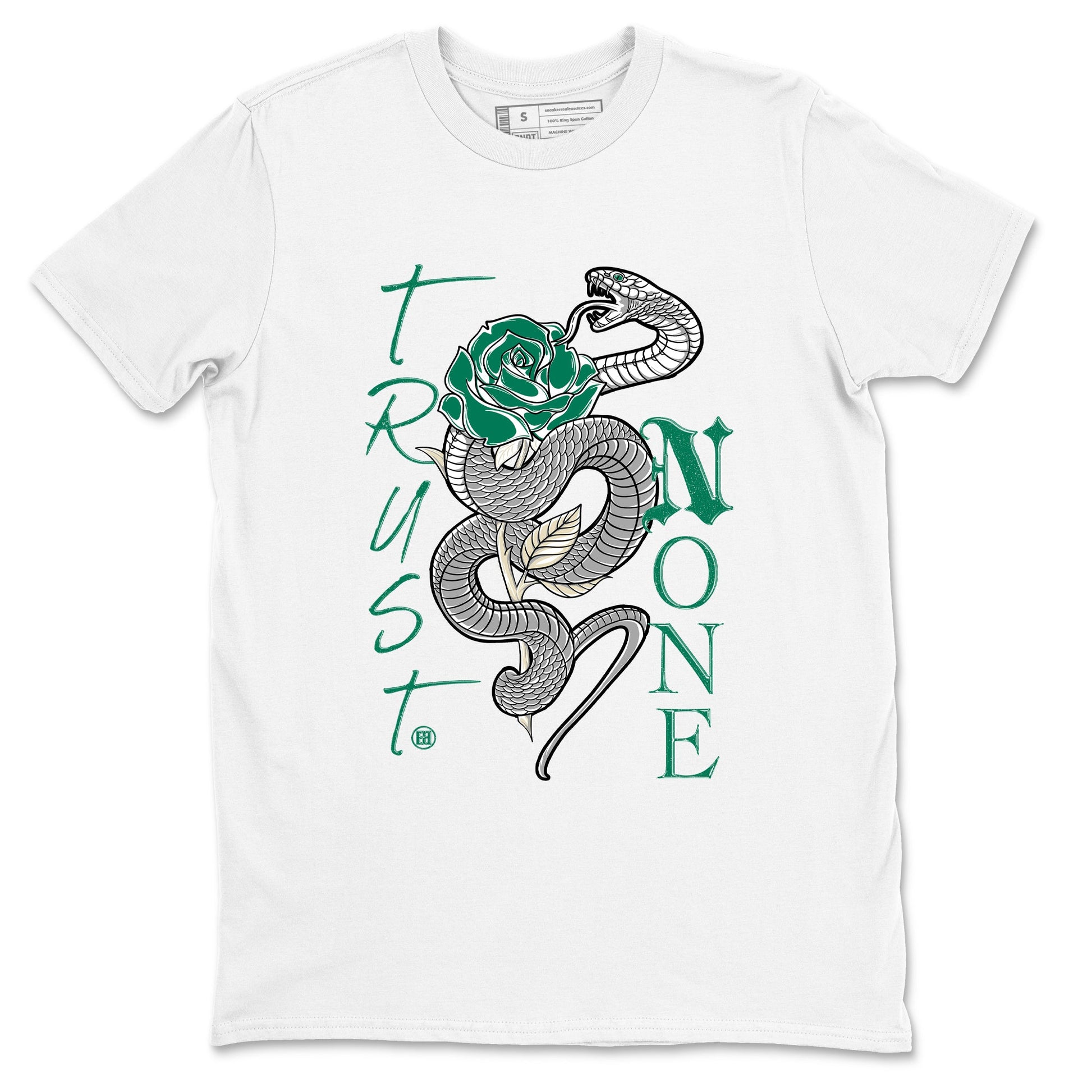 4s Oxidized Green shirts to match jordans Trust None sneaker match tees Air Jordan 4 Oxidized Green SNRT Sneaker Tees streetwear brand White 2 unisex cotton tee