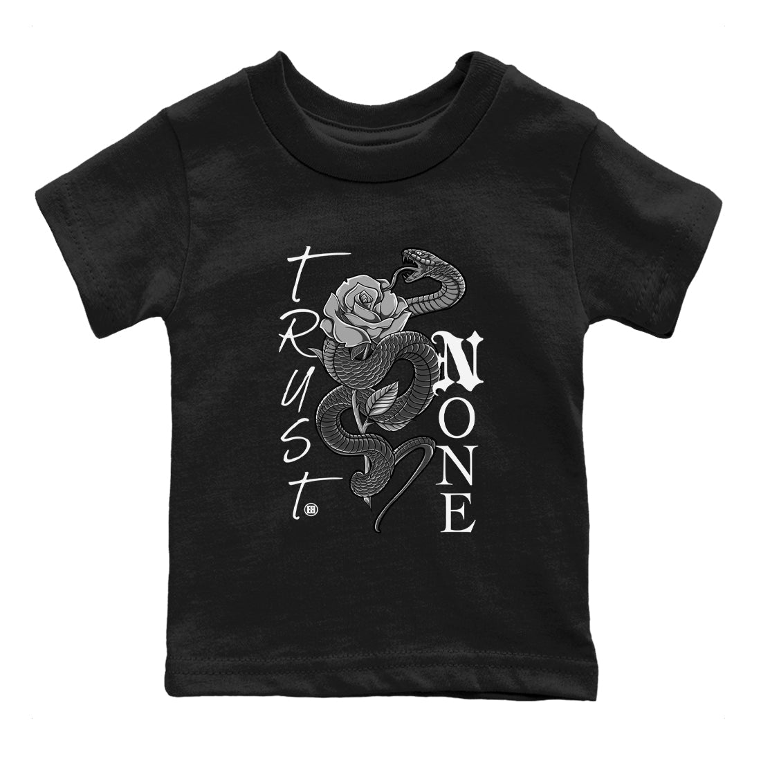 4s Wet Cement shirts to match jordans Trust None sneaker match tees Air Jordan 4 Wet Cement SNRT Sneaker Release Tees Youth Baby Black 2 crew neck shirts