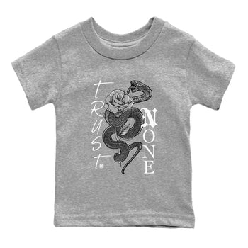 4s Wet Cement shirts to match jordans Trust None sneaker match tees Air Jordan 4 Wet Cement SNRT Sneaker Release Tees Youth Baby Heather Grey 2 crew neck shirts