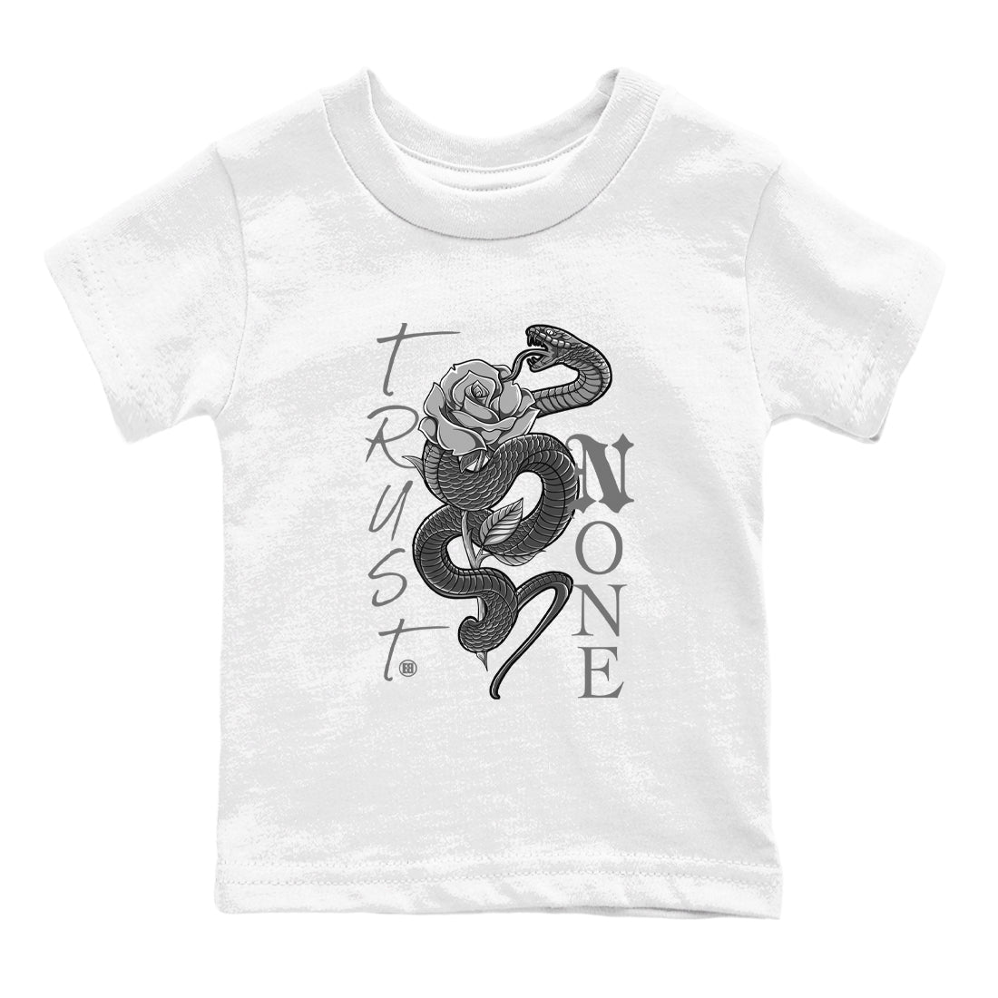 4s Wet Cement shirts to match jordans Trust None sneaker match tees Air Jordan 4 Wet Cement SNRT Sneaker Release Tees Youth Baby White 2 crew neck shirts