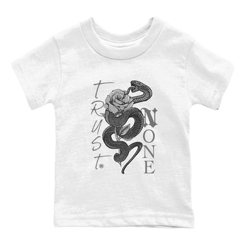 4s Wet Cement shirts to match jordans Trust None sneaker match tees Air Jordan 4 Wet Cement SNRT Sneaker Release Tees Youth Baby White 2 crew neck shirts