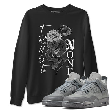 4s Wet Cement shirts to match jordans Trust None sneaker match tees Air Jordan 4 Wet Cement SNRT Sneaker Release Tees unisex cotton Black 1 crew neck shirts