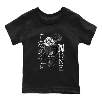 4s White Thunder shirts to match jordans Trust None sneaker match tees Air Jordan 4 Retro White Thunder SNRT Sneaker Release Tees Youth Baby Black 2 crew neck shirts