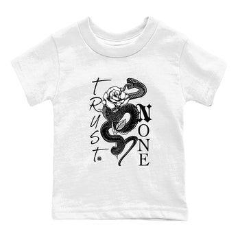 4s White Thunder shirts to match jordans Trust None sneaker match tees Air Jordan 4 Retro White Thunder SNRT Sneaker Release Tees Youth Baby White 2 crew neck shirts