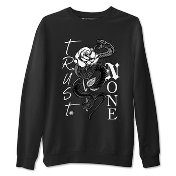 4s White Thunder shirts to match jordans Trust None sneaker match tees Air Jordan 4 Retro White Thunder SNRT Sneaker Release Tees unisex cotton Black 2 crew neck shirts