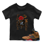 5s Archaeo Brown shirts to match jordans Trust None sneaker match tees Air Jordan 5 Archaeo Brown SNRT Sneaker Release Tees Youth Baby Black 1 crew neck shirts