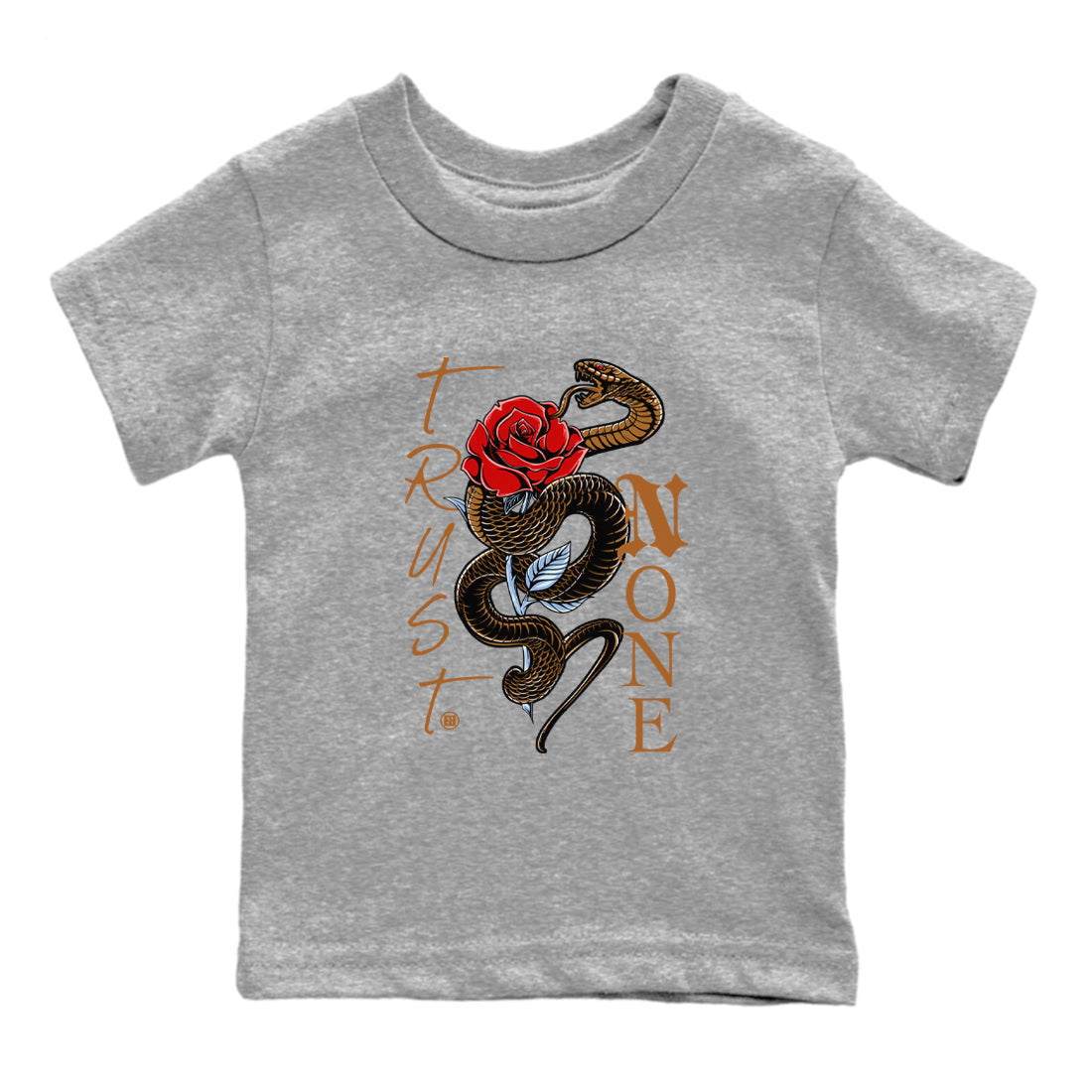 5s Archaeo Brown shirts to match jordans Trust None sneaker match tees Air Jordan 5 Archaeo Brown SNRT Sneaker Release Tees Youth Baby Heather Grey 2 crew neck shirts