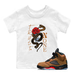 5s Archaeo Brown shirts to match jordans Trust None sneaker match tees Air Jordan 5 Archaeo Brown SNRT Sneaker Release Tees Youth Baby White 1 crew neck shirts