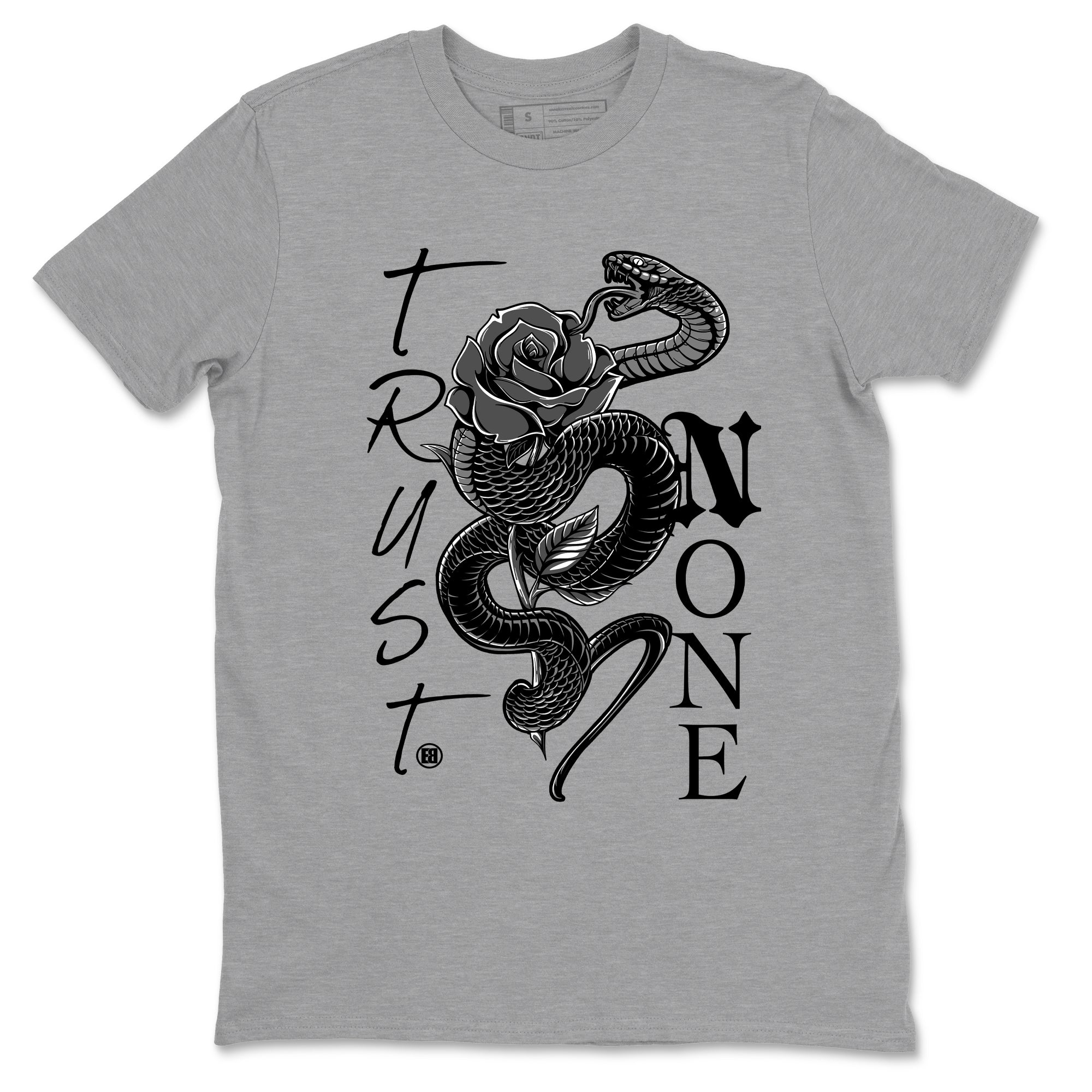 5s Black Cat shirts to match jordans Trust None sneaker match tees Air Jordan 5 Black Cat match shoes to clothes SNRT Sneaker Tees unisex cotton Heather Grey 2 shirts
