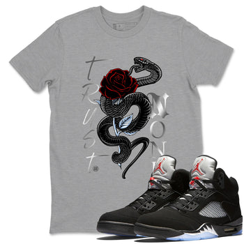 5s Reimagined shirts to match jordans Trust None best t shirts to wear with jordans Air Jordan 5 Retro OG Reimagined match shoes to clothes SNRT Sneaker Tees unisex cotton Heather Grey 1 shirts