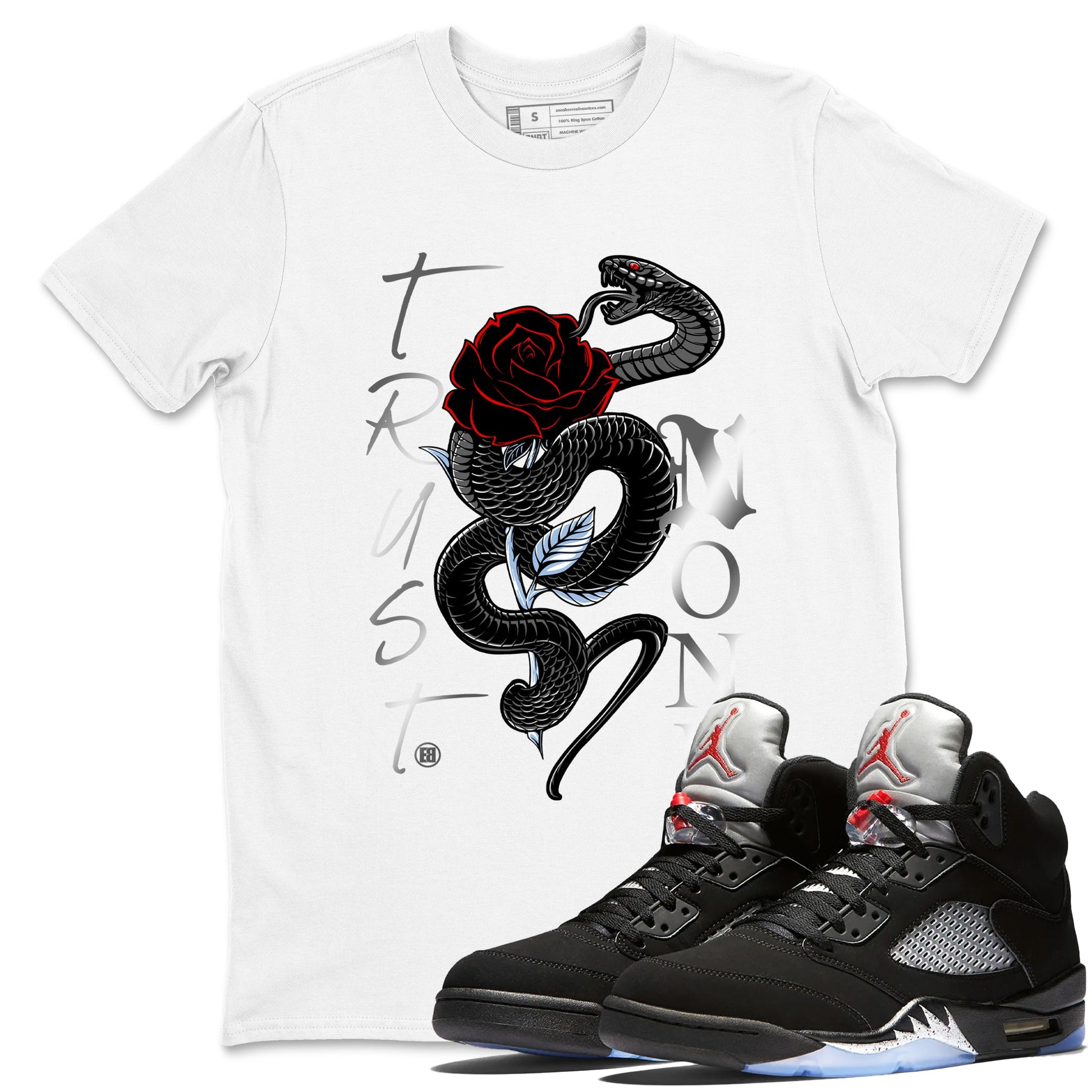 5s Reimagined shirts to match jordans Trust None best t shirts to wear with jordans Air Jordan 5 Retro OG Reimagined match shoes to clothes SNRT Sneaker Tees unisex cotton White 1 shirts