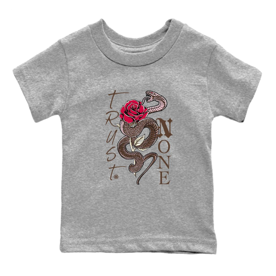 Dunk Cacao Wow And Pink Foam shirts to match jordans Trust None sneaker match tees Dunk Cacao Wow And Pink Foam SNRT Sneaker Tees streetwear brand Baby and Youth Heather Grey 2 cotton tee