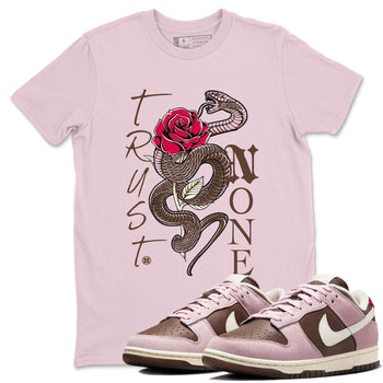 Dunk Cacao Wow And Pink Foam shirts to match jordans Trust None sneaker match tees Dunk Cacao Wow And Pink Foam SNRT Sneaker Tees streetwear brand Pink 1 unisex cotton tee