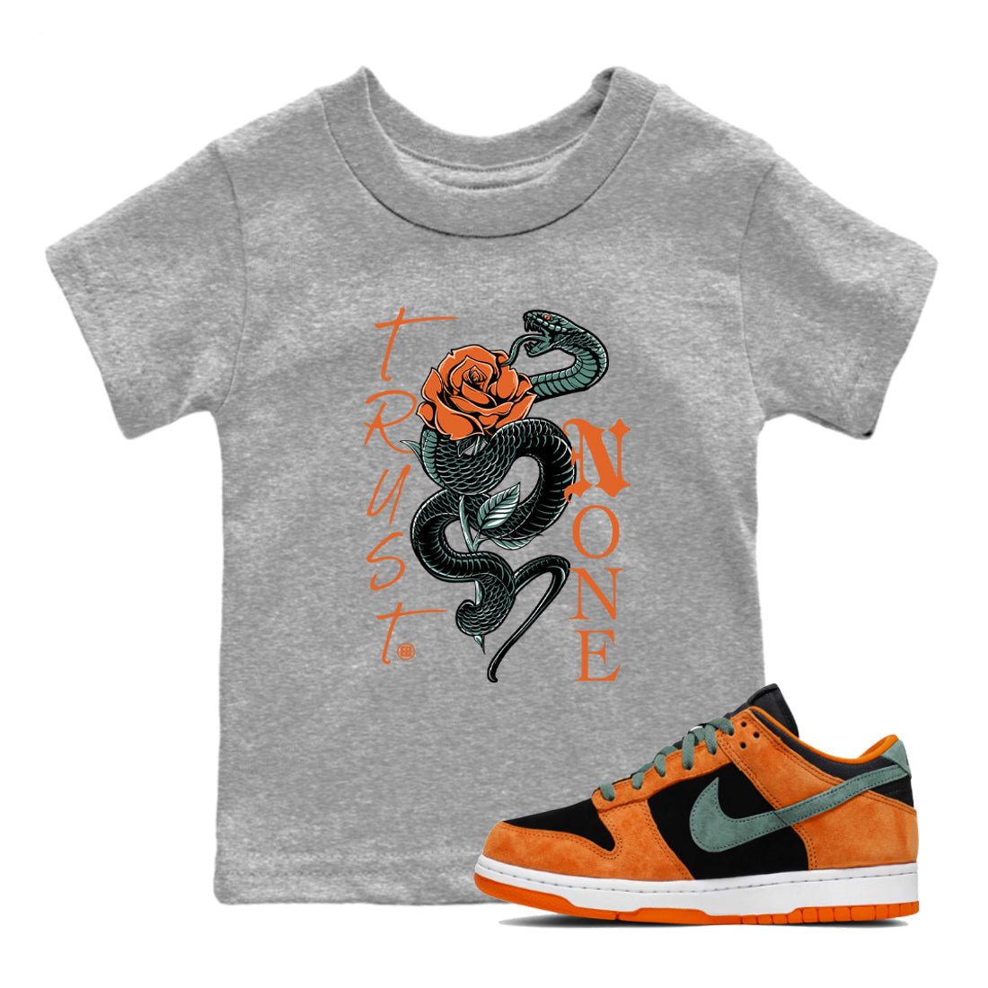 Dunk Low Ceramic shirts to match jordans Trust None sneaker match tees Dunk Ceramic match shoes to clothes SNRT Sneaker Tees Youth Baby Heather Grey 1 tee