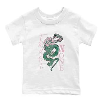 Dunk Low Medium Soft Pink Malachite shirt to match jordans Trust None sneaker tees Dunks Medium Soft Pink Malachite Streetwear Brand SNRT Sneaker Release Tees baby toddler White 2 cotton Shirt
