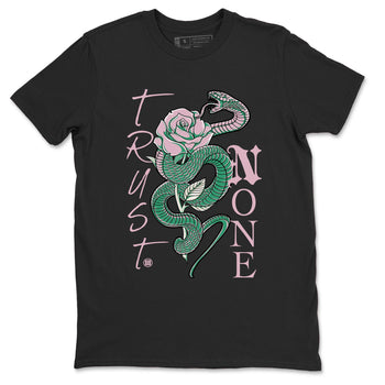 Dunk Low Medium Soft Pink Malachite shirt to match jordans Trust None sneaker tees Dunks Medium Soft Pink Malachite Streetwear Brand SNRT Sneaker Release Tees unisex cotton Black 2 crew neck shirt