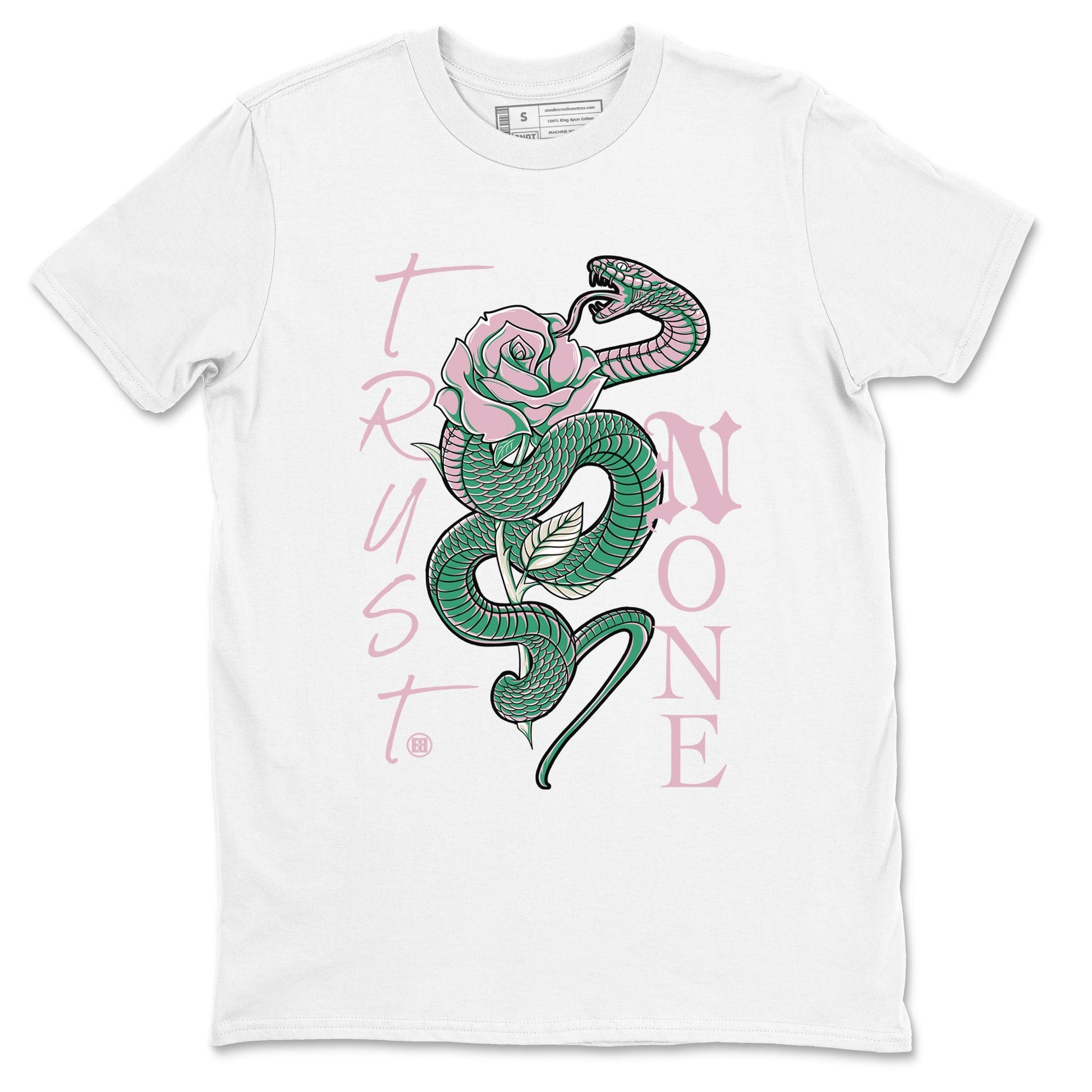 Dunk Low Medium Soft Pink Malachite shirt to match jordans Trust None sneaker tees Dunks Medium Soft Pink Malachite Streetwear Brand SNRT Sneaker Release Tees unisex cotton White 2 crew neck shirt