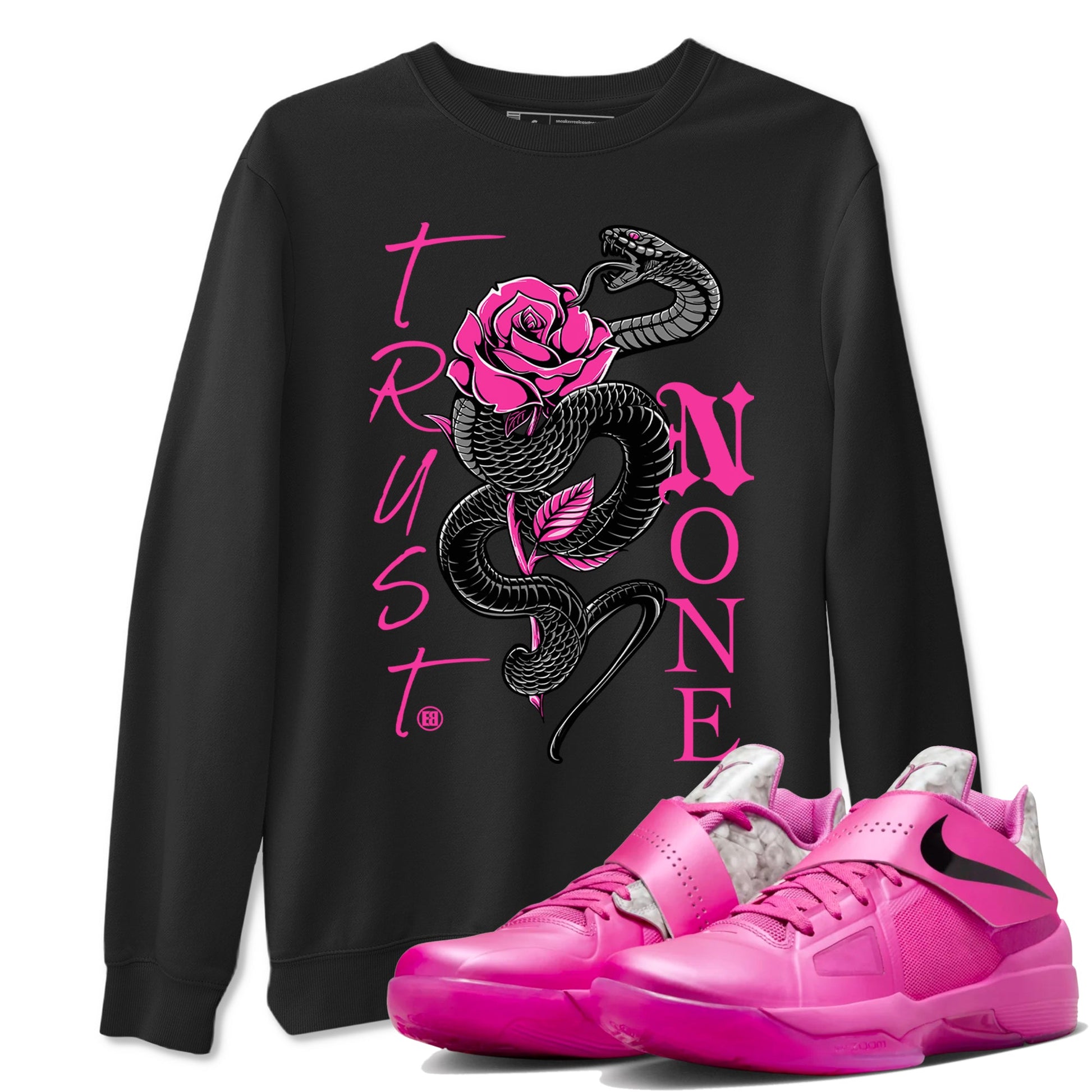 Nike KD 4 Retro Aunt Pearl shirts to match jordans Trust None sneaker match tees Nike KD 4 Aunt Pearl match shoes to clothes SNRT Sneaker Tees unisex cotton Black 1 shirts