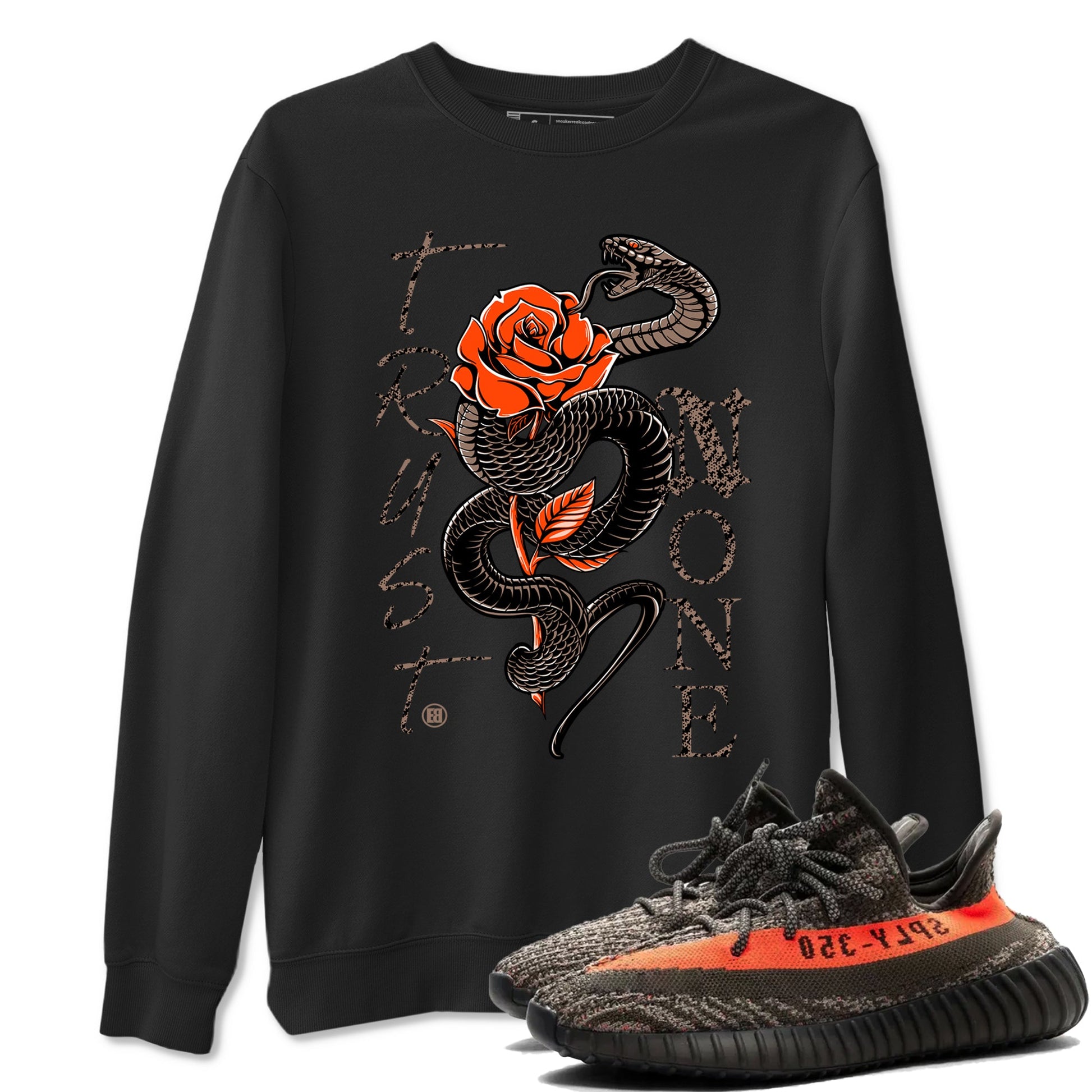 Yeezy 350 Carbon Beluga shirts to match jordans Trust None sneaker match tees Yeezy 350 Carbon Beluga match shoes to clothes SNRT Sneaker Tees unisex cotton Black 1 shirts