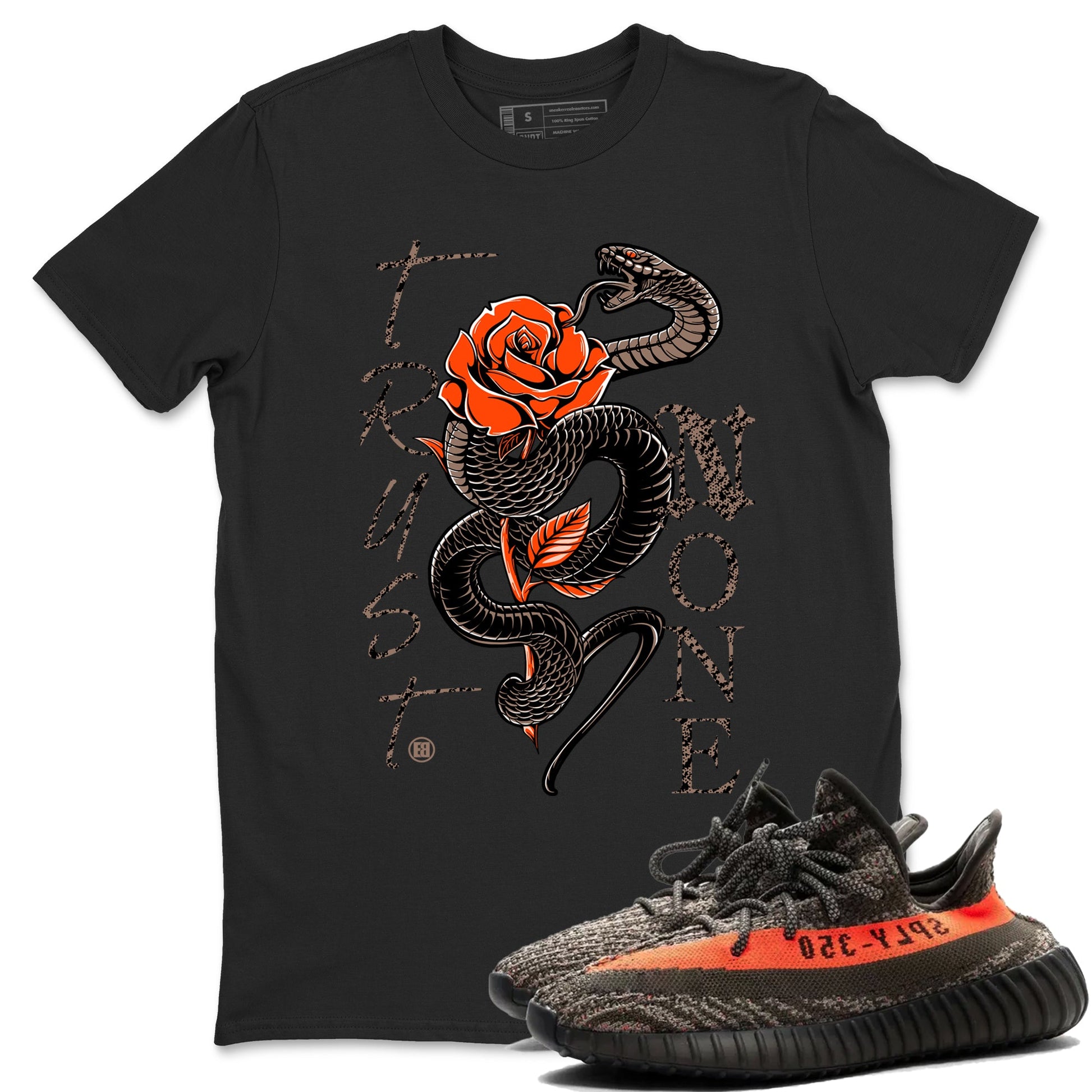 Yeezy 350 Carbon Beluga shirts to match jordans Trust None sneaker match tees Yeezy 350 Carbon Beluga match shoes to clothes SNRT Sneaker Tees unisex cotton Black 1 shirts