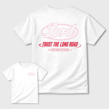 Trust the long Road double side graphic tee styled to complete your fit with the AJ3 World's Best Dad, shown in White.