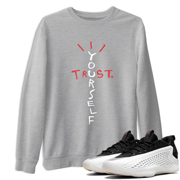 Sneaker Threads – Sneaker Tees To Match Adidas AE 1 Best Of Adi – Trust Yourself Graphic Tee Heather Grey 1. Perfect for Jordan releases 2025 colorways. Perfect for Anthony Edwards basketball sneaker drops and bold black, white, and red colorways from 2025.