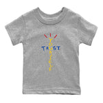 1s Travis Scott Canary shirt to match jordans Trust Yourself sneaker tees Air Jordan 1 Travis Scott Canary SNRT sneaker release tees baby toddler Heather Grey 2 cotton Shirt