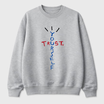 Sneaker match tees – Sneaker Tees To Match Air Jordan 1 Union x Fragment Shoes – Trust Yourself Tee Heather Grey 2