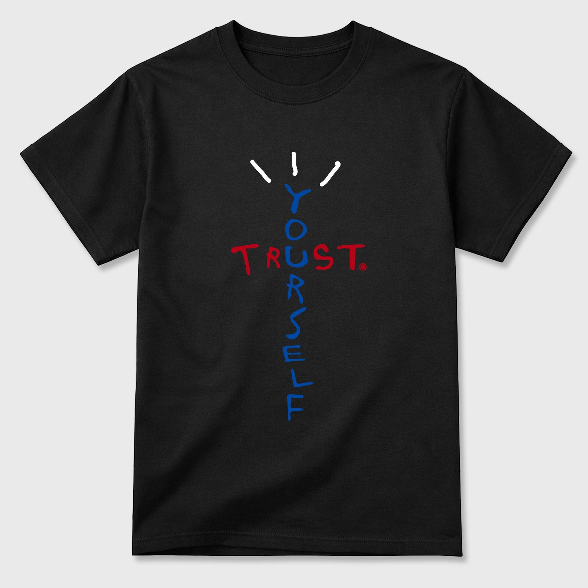Sneaker match tees – Sneaker Tees To Match Air Jordan 1 Union x Fragment Shoes – Trust Yourself Tee Black 2