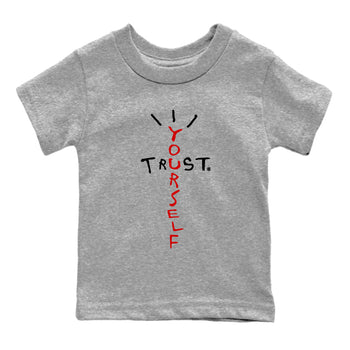 11s Bred Velvet shirts to match jordans Trust Yourself sneaker match tees Air Jordan 11 Bred Velvet match shoes to clothes SNRT Sneaker Tees Youth Baby Heather Grey 2 tee