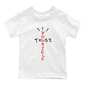11s Bred Velvet shirts to match jordans Trust Yourself sneaker match tees Air Jordan 11 Bred Velvet match shoes to clothes SNRT Sneaker Tees Youth Baby White 2 tee