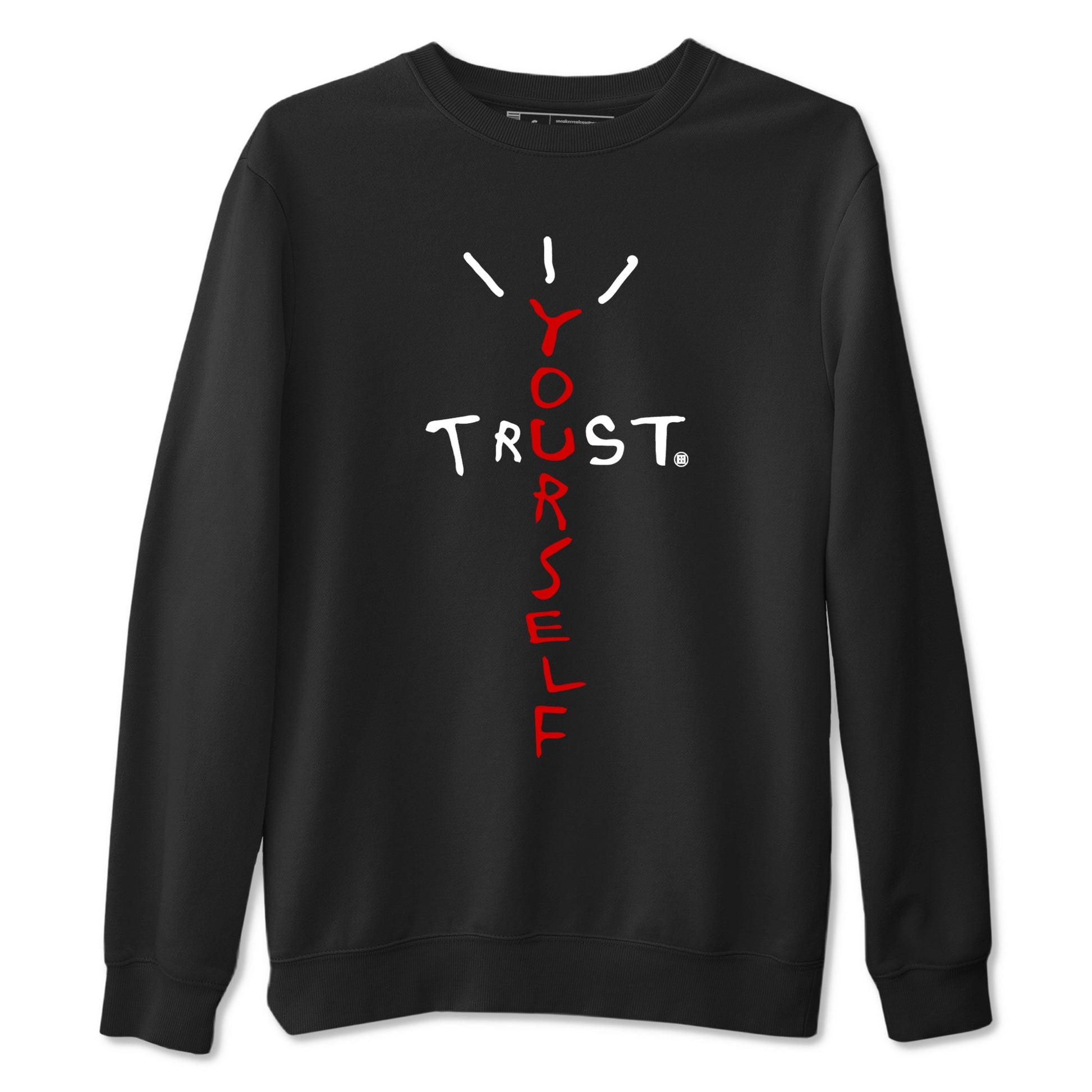11s Bred Velvet shirts to match jordans Trust Yourself sneaker match tees Air Jordan 11 Bred Velvet match shoes to clothes SNRT Sneaker Tees unisex cotton Black 2 shirts