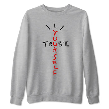 11s Bred Velvet shirts to match jordans Trust Yourself sneaker match tees Air Jordan 11 Bred Velvet match shoes to clothes SNRT Sneaker Tees unisex cotton Heather Grey 2 shirts