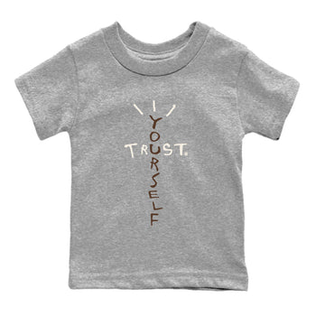 AJ12 Baroque Brown shirts to match jordans Trust Yourself best t shirts to wear with jordans SoleFly x Jordan 12 Baroque Brown match shoes to clothes SNRT Sneaker Tees Youth Baby Heather Grey 2 tee