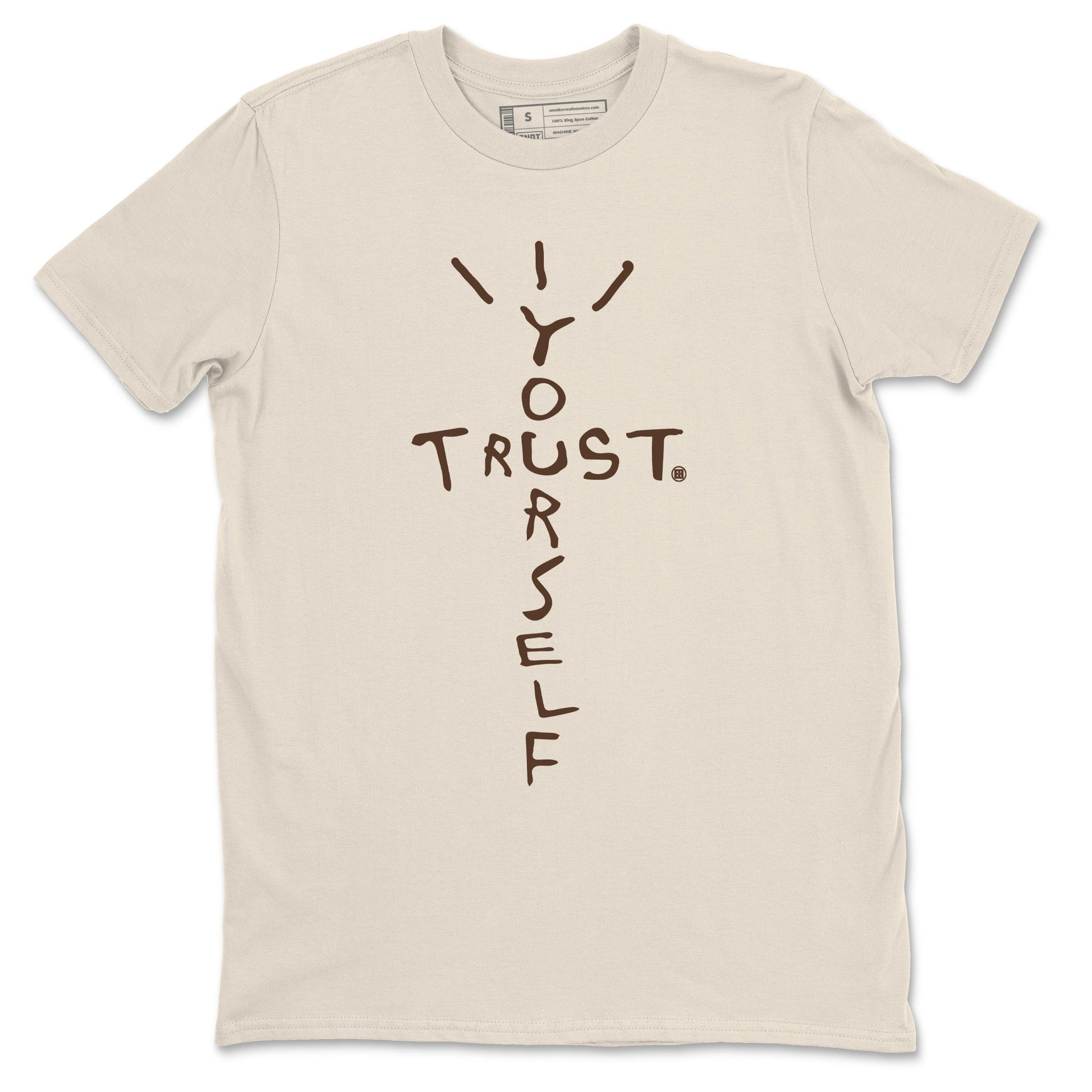 AJ12 Baroque Brown shirts to match jordans Trust Yourself best t shirts to wear with jordans SoleFly x Jordan 12 Baroque Brown match shoes to clothes SNRT Sneaker Tees unisex cotton Natural 2 shirts
