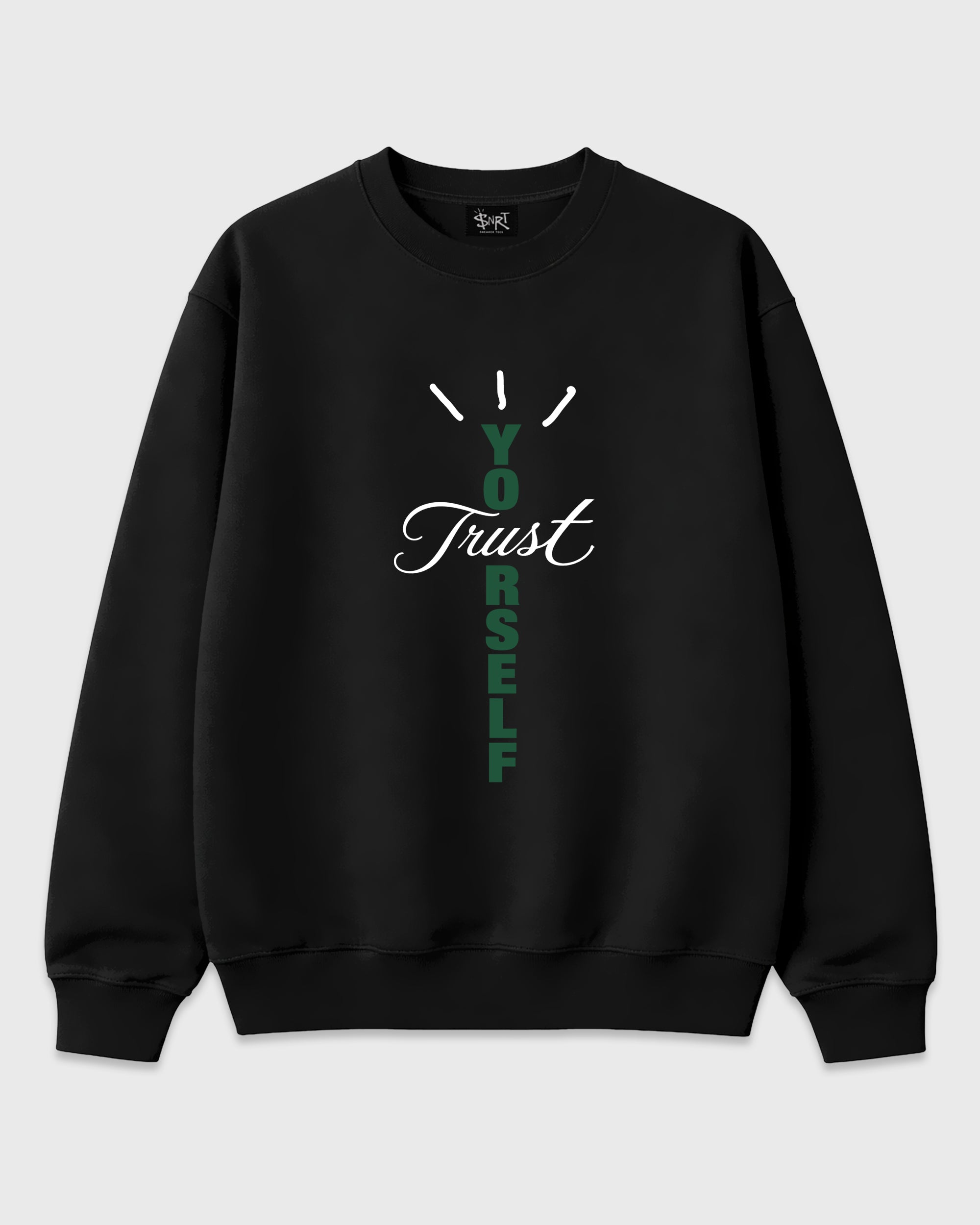 Trust Yourself Graphic T-Shirt featuring original streetwear artwork designed to match the Air Jordan 12 Retro Bucks. Black 2 Graphic Tee.