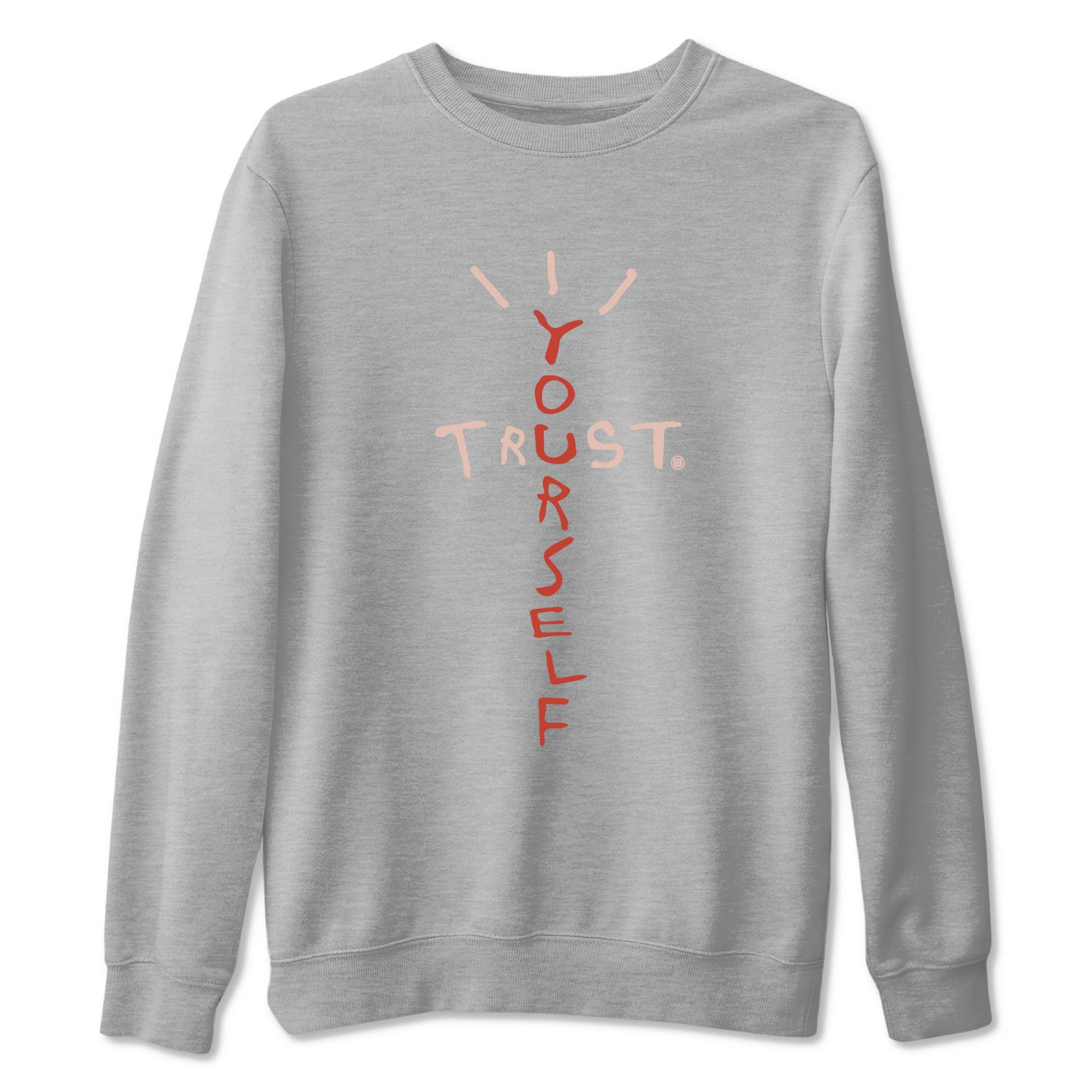 Air Jordan 13 Dune Red shirts to match jordans Trust Yourself sneaker match tees Air Jordan 13 Dune Red SNRT Sneaker Tees streetwear brand Heather Grey 2 unisex cotton tee